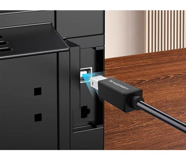 Wozinsky Kabel USB-B USB-A 480Mb/s 1m czarny WKDDY4S - 1487914 - zdjęcie 5